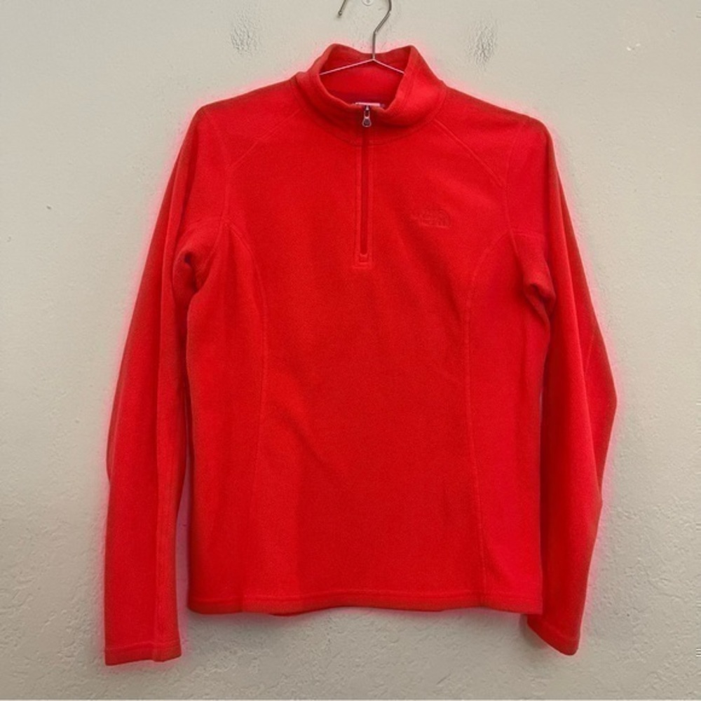 The North Face Women's Red Quarter-Zip Fleece Pullover